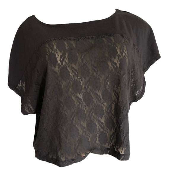 French Connection Tops - UK Style French Connection Gray Lace Women's Crop Top - Size XS